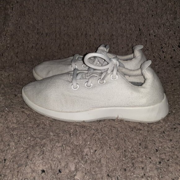 ALLBIRDS-Wool Runners Shoes-Cream Merino Sneakers-Sz 7-Excellent - Picture 2 of 8